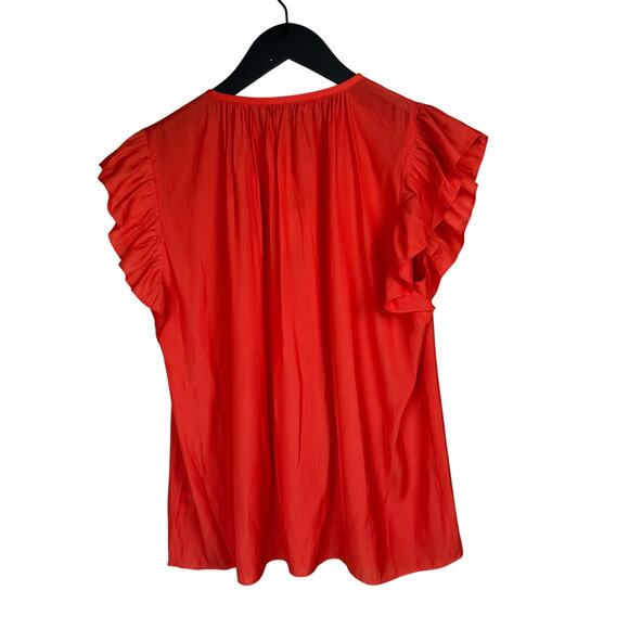 New RAMY BROOK Destinee Orange Cap Sleeve Top - Picture 5 of 7